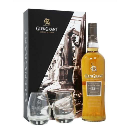 Glen Grant 12 Years Old Gift Pack con bicchieri