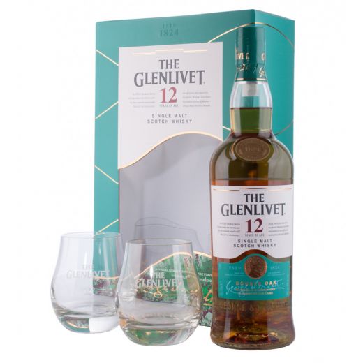 The Glenlivet 12 Years Old Gift Pack con bicchieri