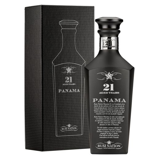 Panama 21 Years Old Black Decanter - Rum Nation